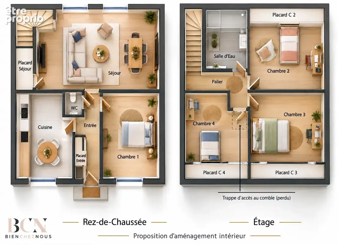 Maison familiale de 91 m2 4 chambres dont 1 au RDC - photo 2