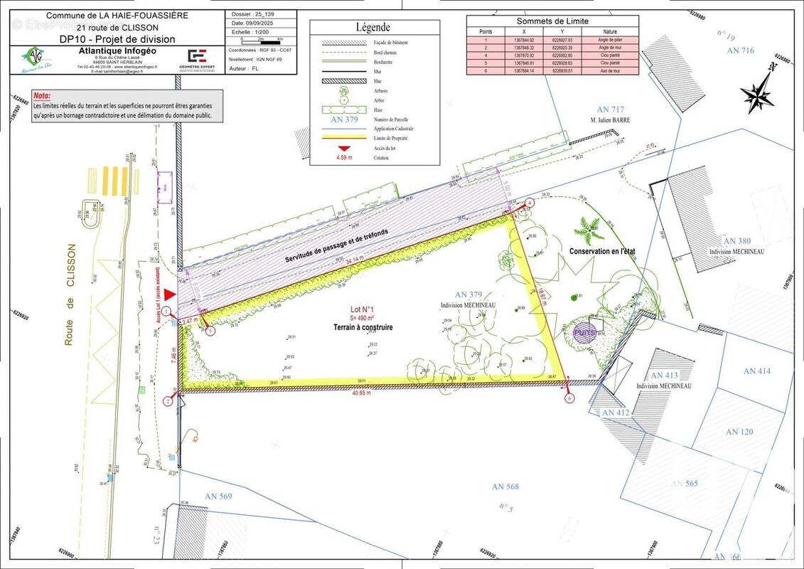 Photo 1 - Terrain à LA HAIE-FOUASSIERE