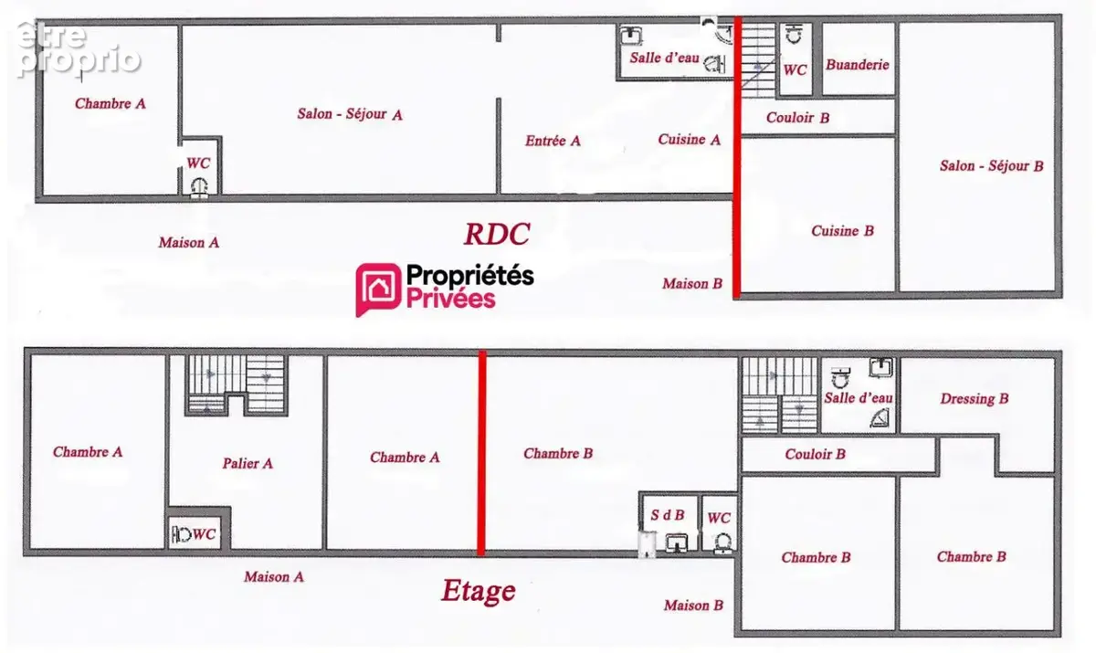 Maison 2 logements - 200 m²- 8 pièces - 6 chambres - terrain de 2158 m² - photo 17