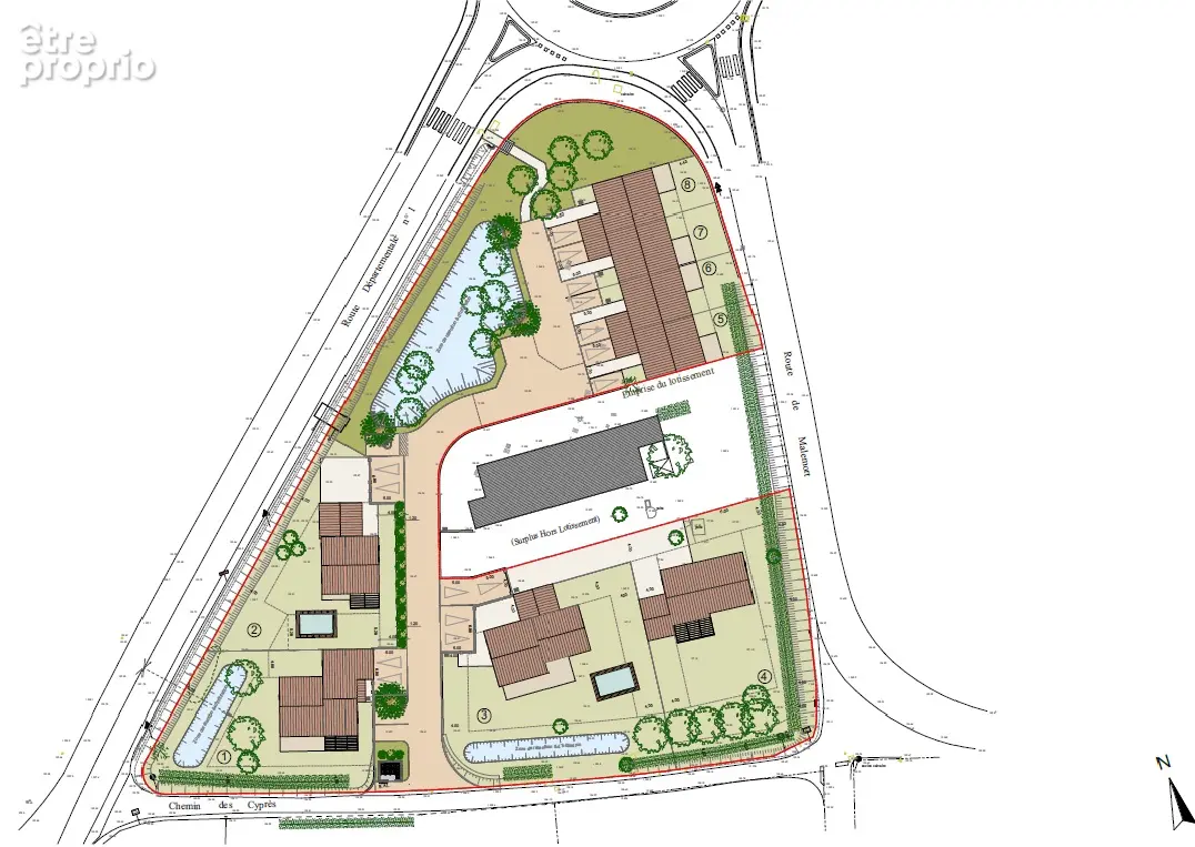 Mazan lot 4 terrain a batir 982m² viabilise libre constructeur - photo 10