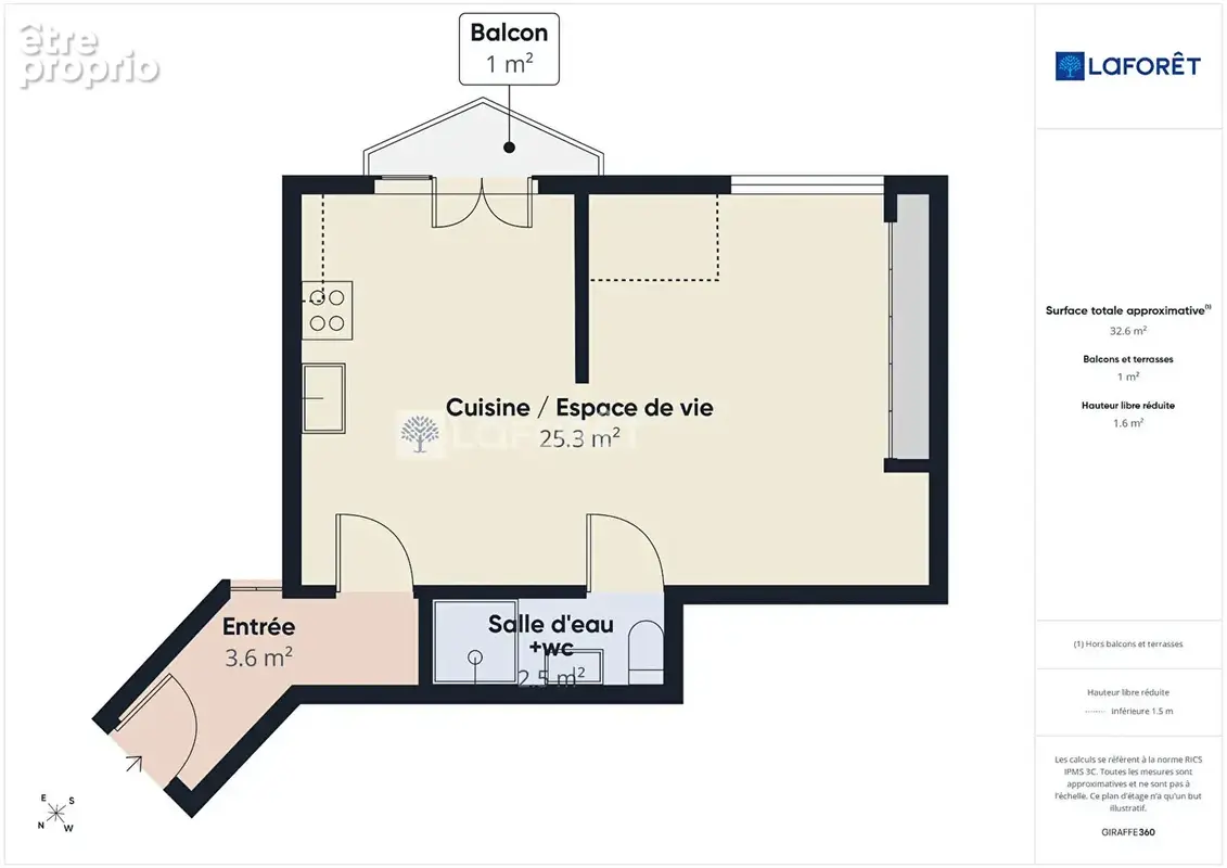 Appartement Quimper 1 pièce(s) 28,97 m2 - photo 2