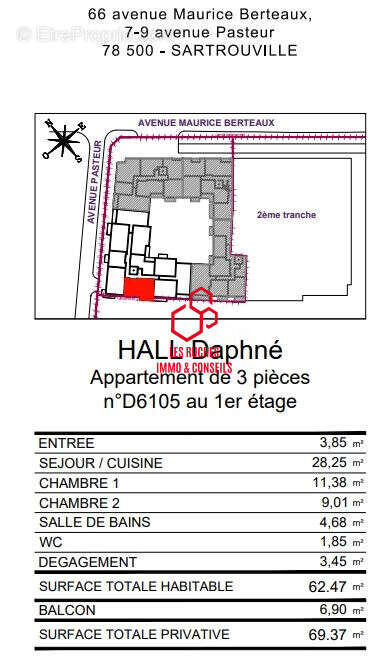 Appartement à SARTROUVILLE