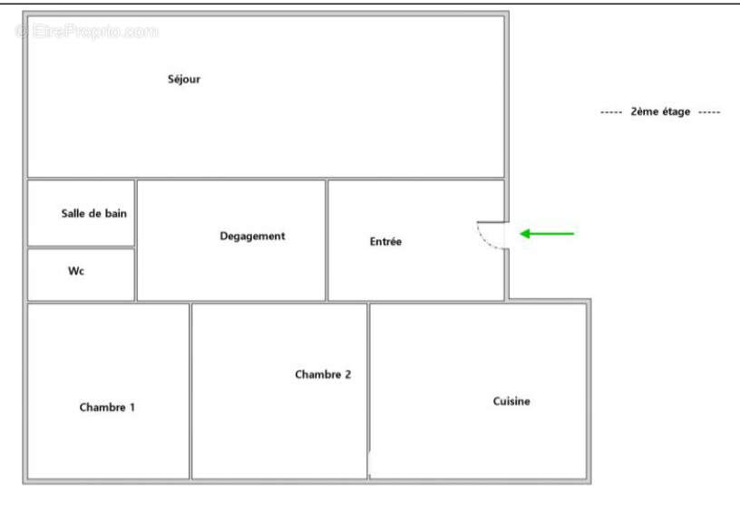 Appartement 4 pieces - 2 chambres - sans vis a vis au calme sur jardins - photo 9