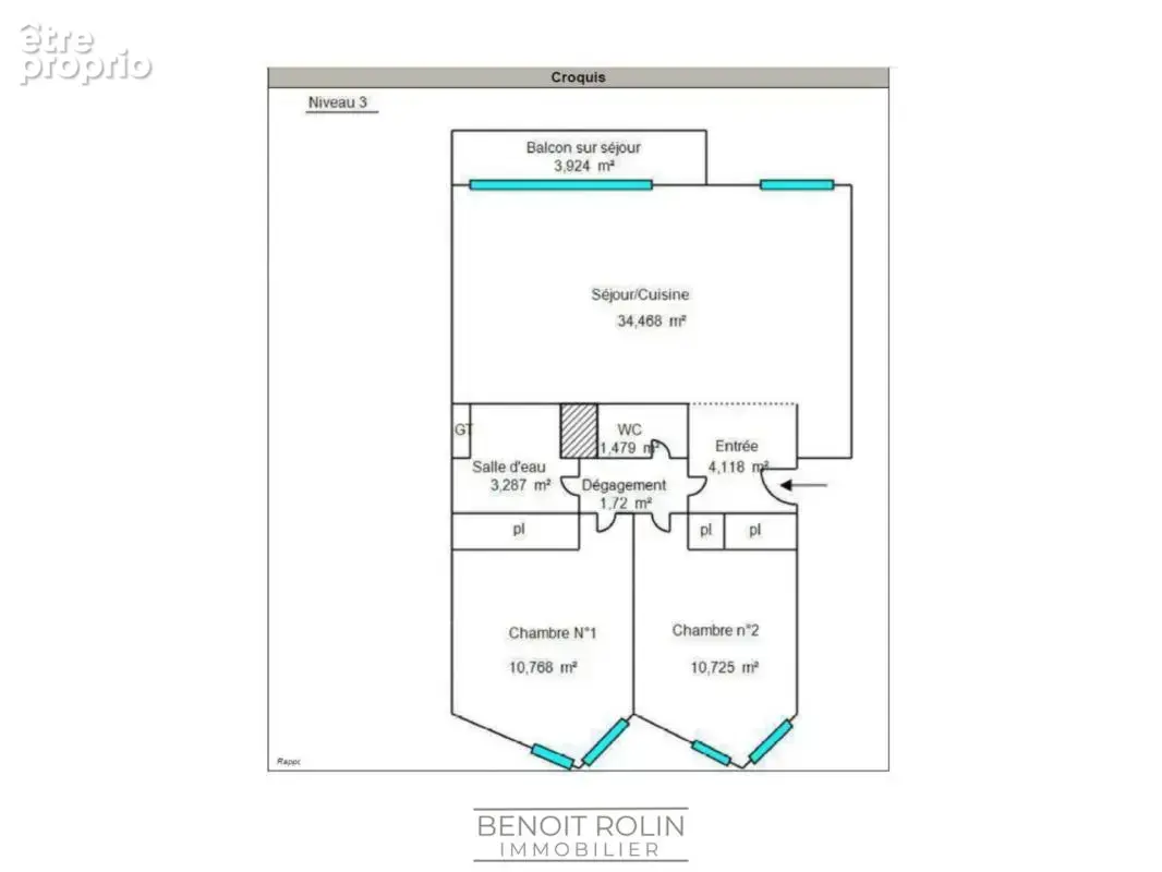 Appartement F3 de 67 m² – Grand balcon plein sud – Idéal investissement locatif - au Mans (72) - photo 19