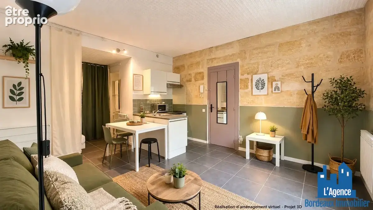 Exclusivite !! bordeaux - chartrons - studio en rez de chaussee- cour exterieure 18 m² !! vendu libre !! sébastien baudot 06 18  - photo 3