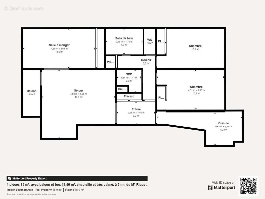 Appartement à PARIS-19E