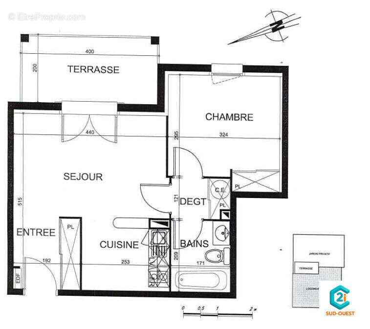 Appartement 39 m² à Carcassonne  - photo 2