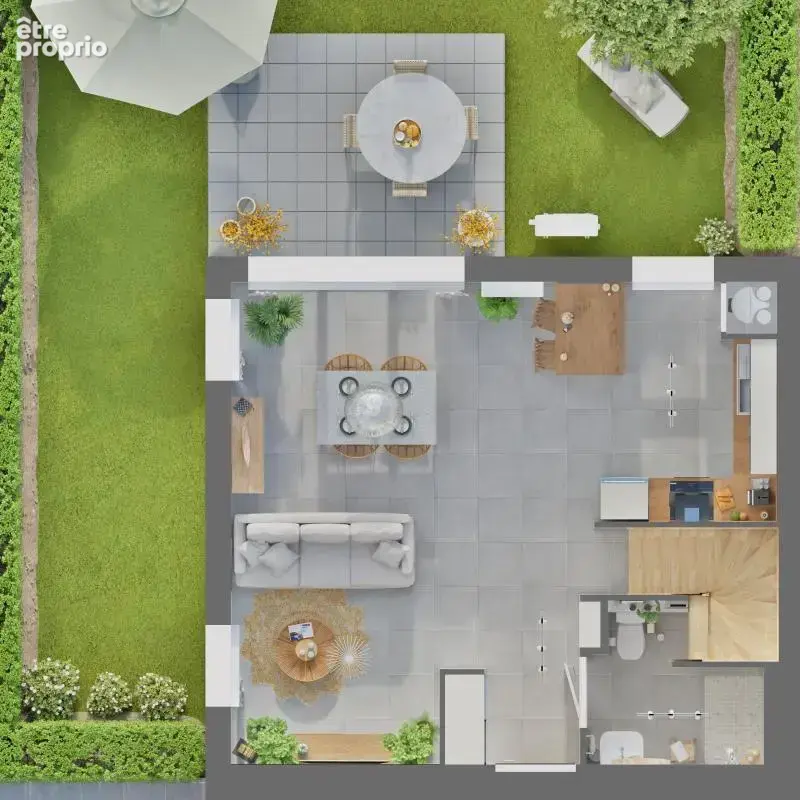 Duplex-jardin t4 arc sur tille - photo 3