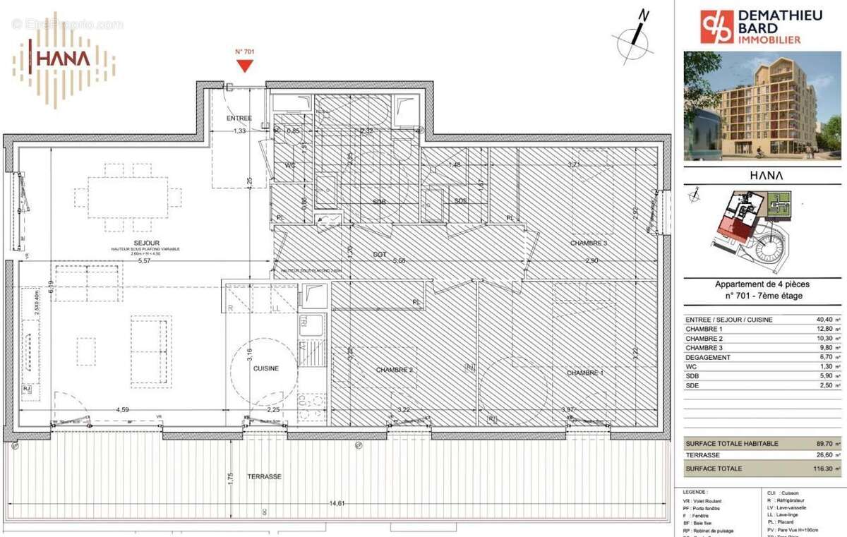 Appartement à GENNEVILLIERS