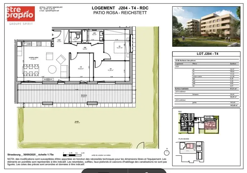 Appartement rez de jardin - photo 2