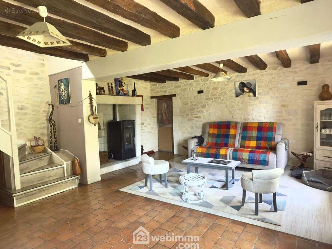 ? avec cheminée et poêle à granule. - Maison à LA MENITRE