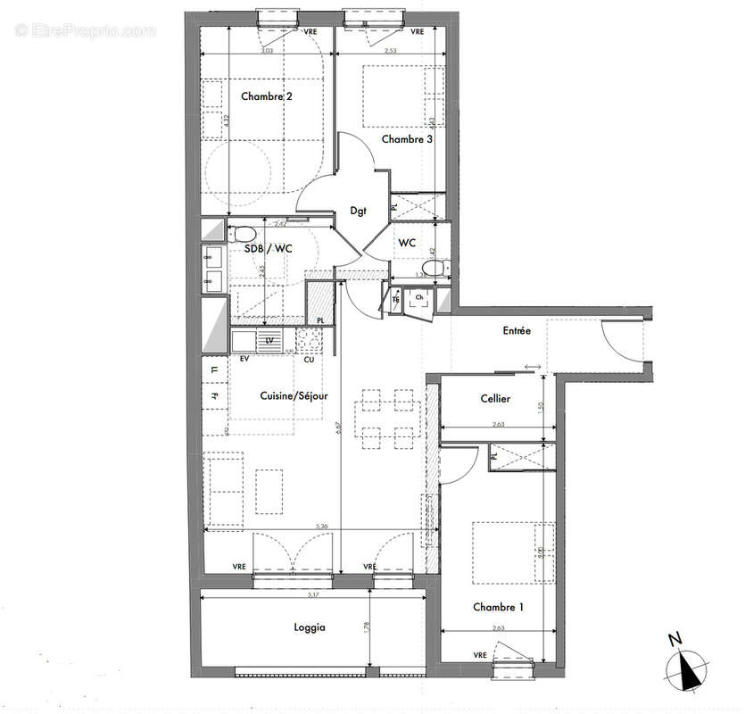 Appartement à TOULOUSE