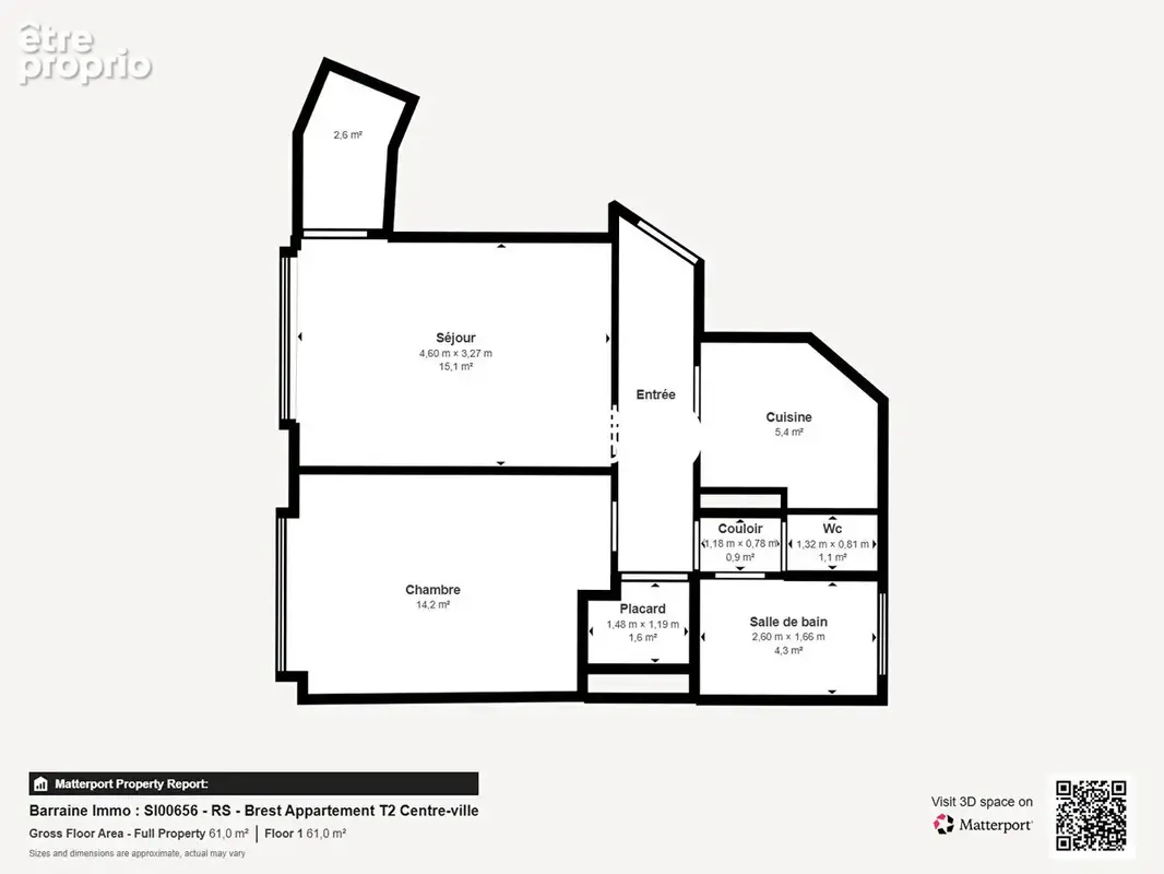 A vendre exclusivité brest harteloire appartement t2 de 49,77 m² - photo 4