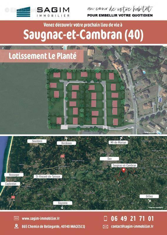 Terrain à SAUGNAC-ET-CAMBRAN