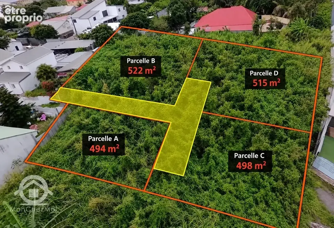 Terrain à bâtir à vendre à Saint-André – Chemin Maunier : Parcelle d’environ 550 m² à 172 900 € FAI - photo 1