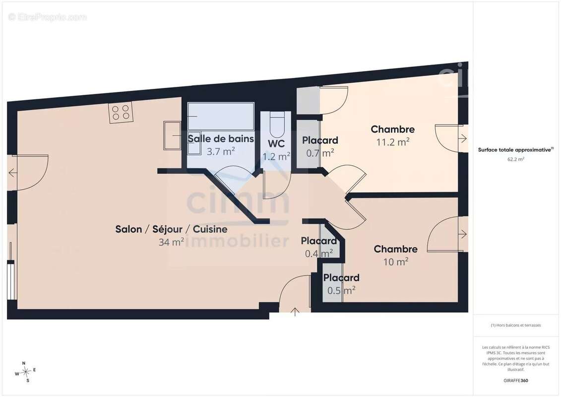 Appartement T3 avec jardin de 70m² - photo 8