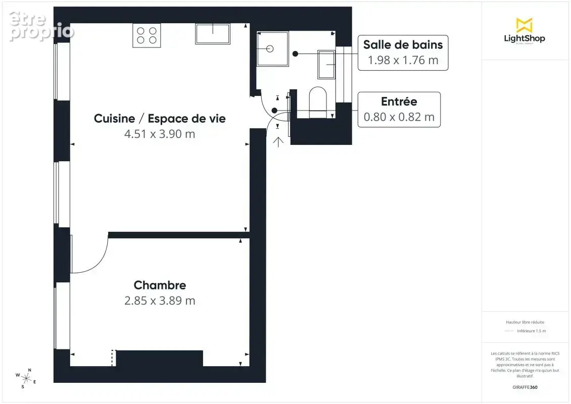 Appartement 2 pièces 32 m² - Lumineux et bien exposé - Rue Dulong, Paris - photo 3