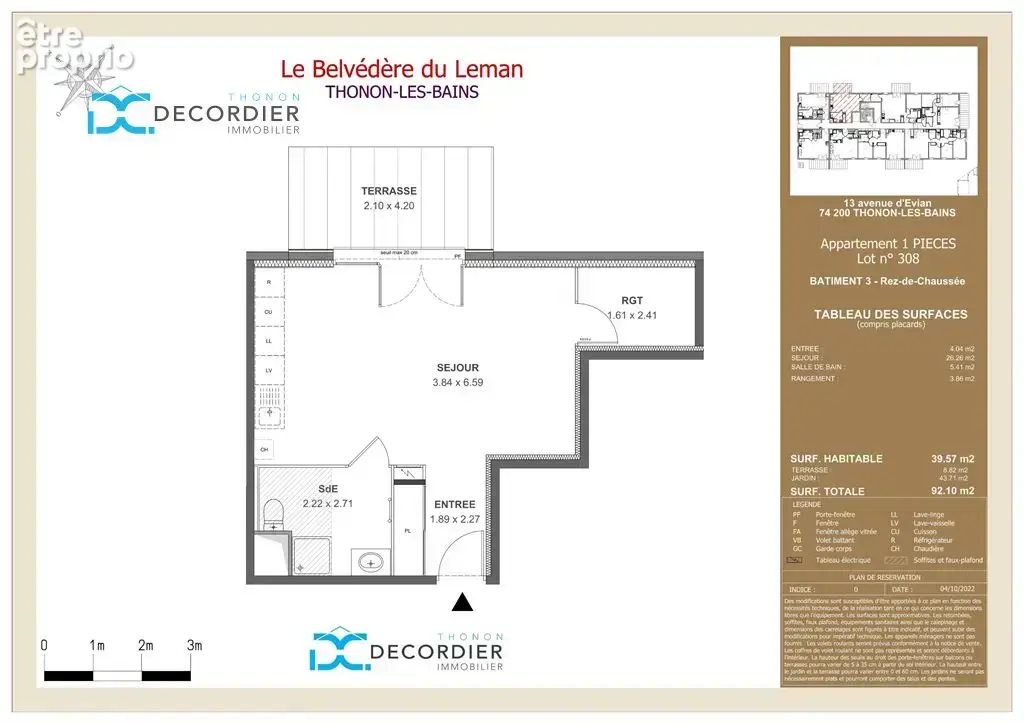 À vendre appartement t1 neuf - centre-ville -  thonon-les-bains (74200) - photo 2