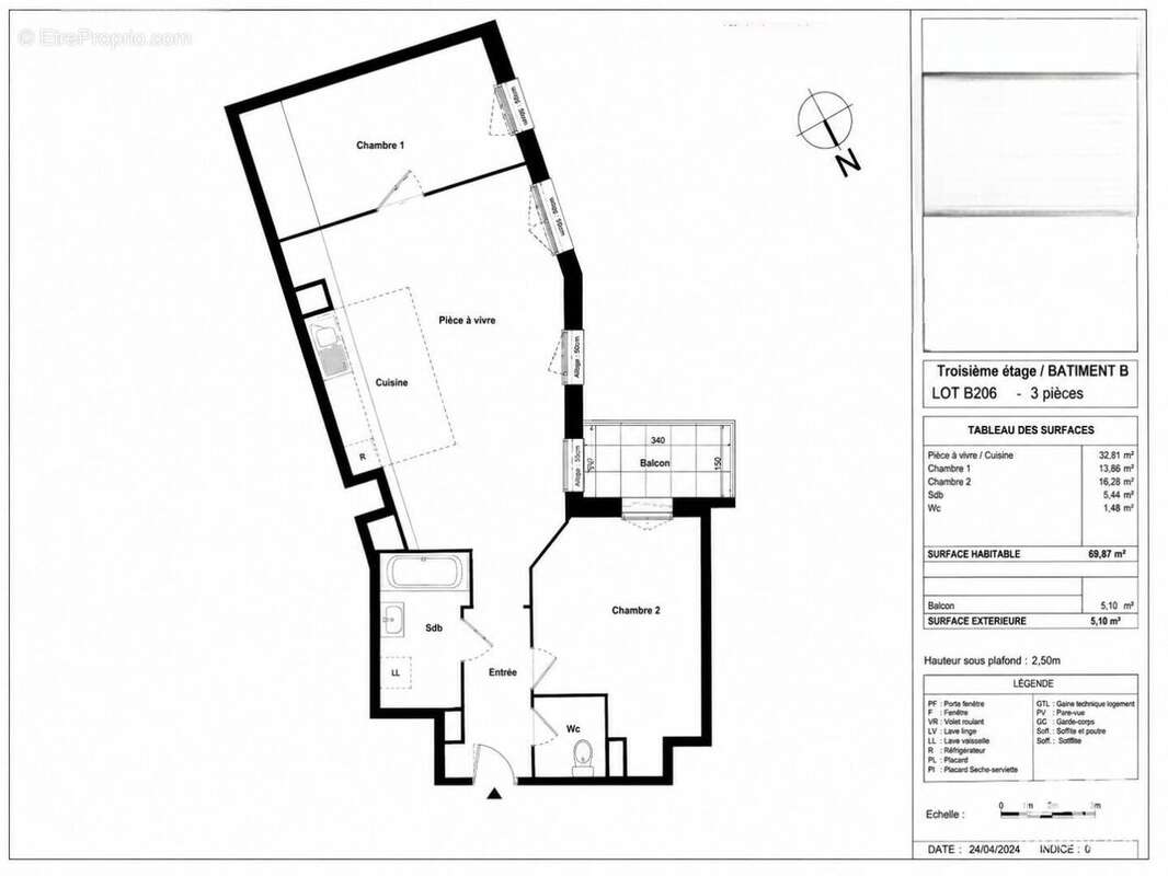 Appartement 62 m² à Roissy-En-Brie  - photo 3