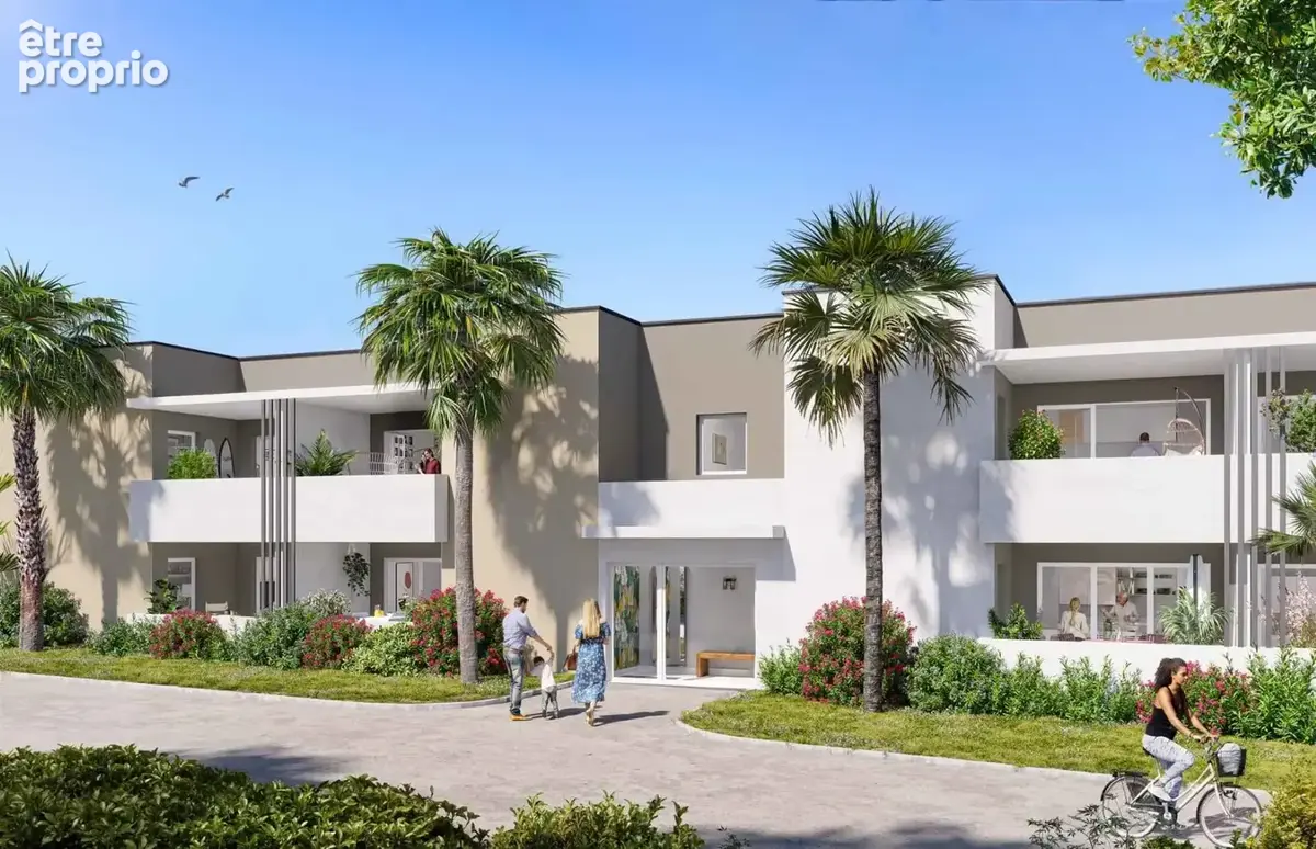Marseillan  superbe t2 neuf avec terrasse de 10 m²  1er et dernier étage  vue dégagée - photo 4