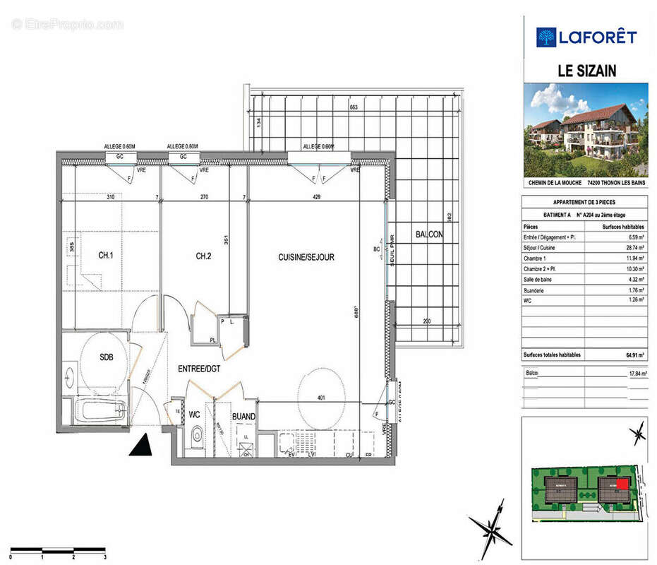 Appartement à THONON-LES-BAINS