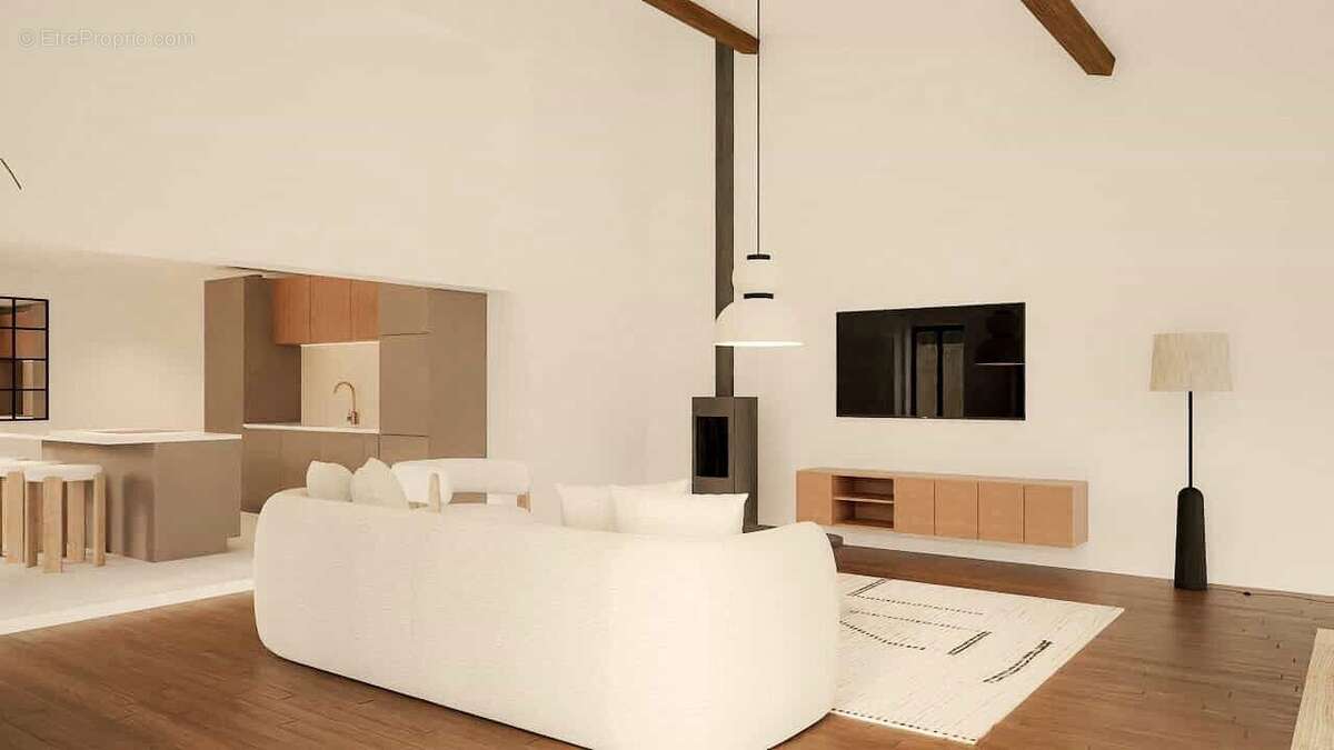 Projection espace salon - Maison à FRONTENAC