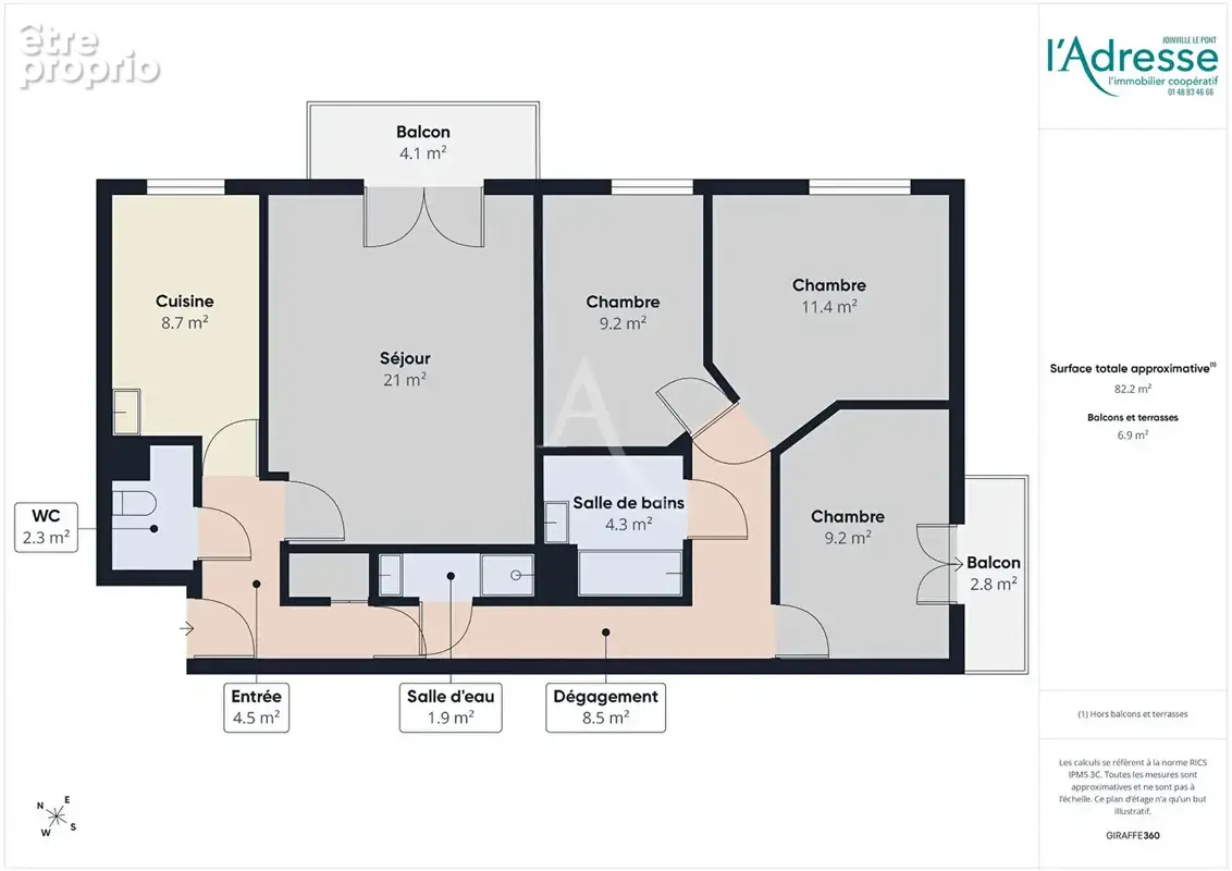 Appartement Rosny-sous-bois 4 pièce(s) 80 m2 - photo 12