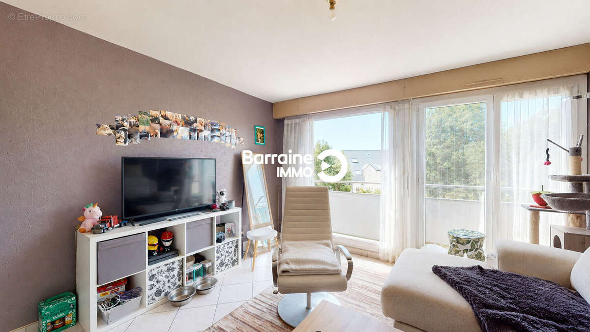 A vendre - barraine immo - appartement t2 - brest kerinou - ascenseur - photo 3