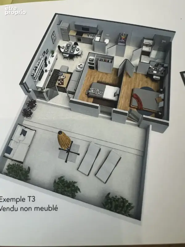 Appartement T3 Très grande terrasse - photo 13