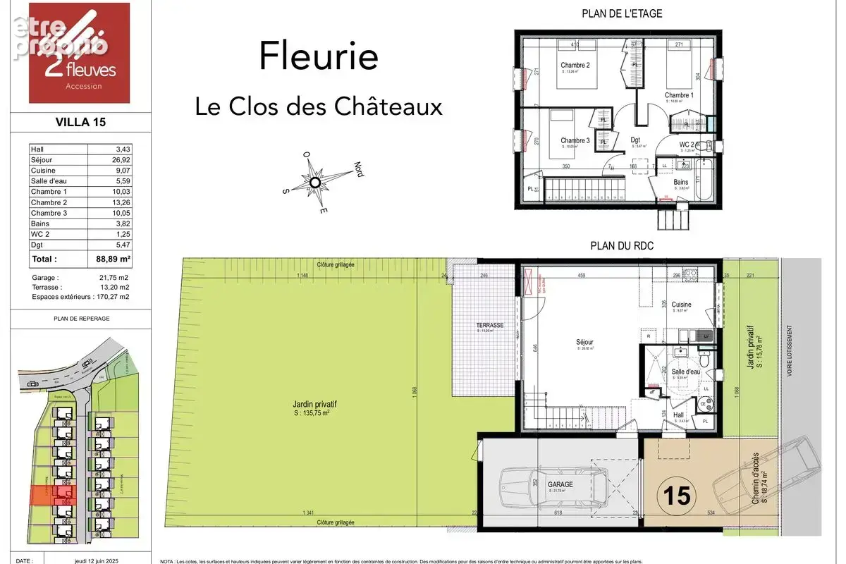 Maison neuve 3 chambres avec jardin – Fleurie – PSLA – 229 000 € - photo 2