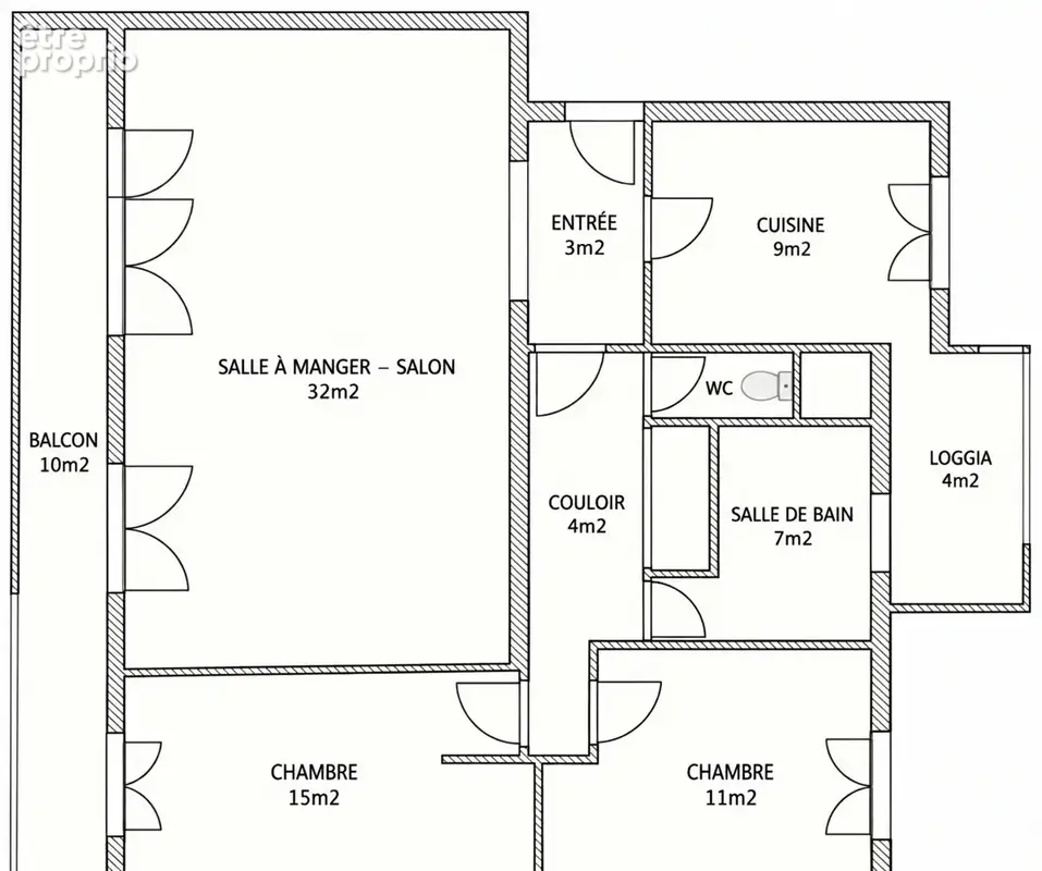 Appartement T3 dernier étage lumineux et sans vis-à-vis - photo 8
