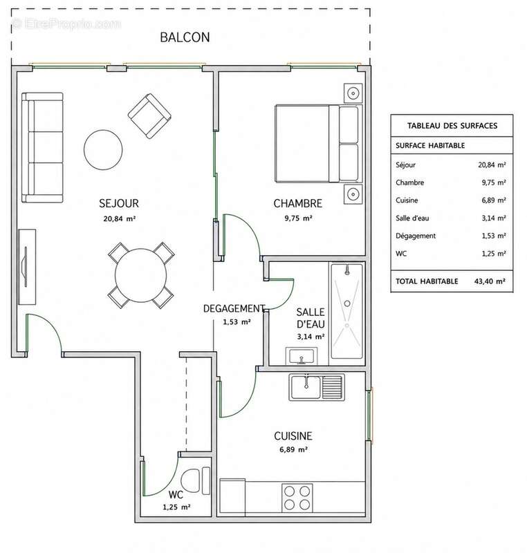 Seignosse ocean(40) - appartement 2 pieces - plage a pied - photo 6