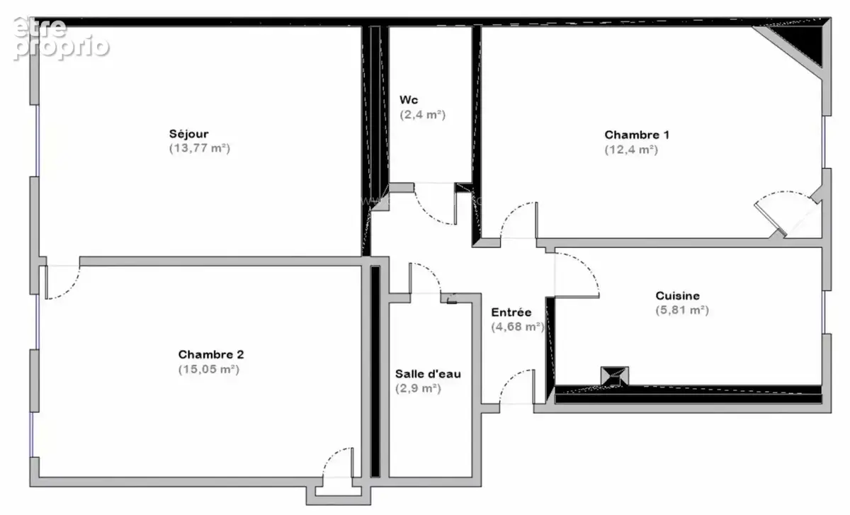 3 pièces, 58 m², traversant,  clair - photo 3