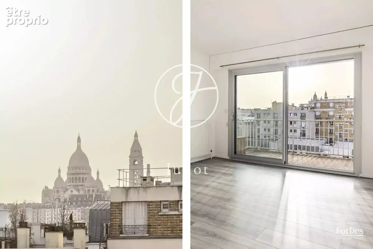PARIS 18e - MARCADET / STEPHENSON - Studio à vendre - 25,70 m² Carrez - Terrasse 7 m² - Vue Sacré-Cœur. - photo 9