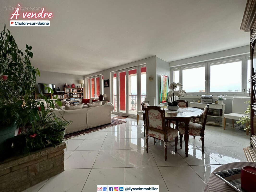 T4  130 m2  double balcon  chalon s/s - photo 9