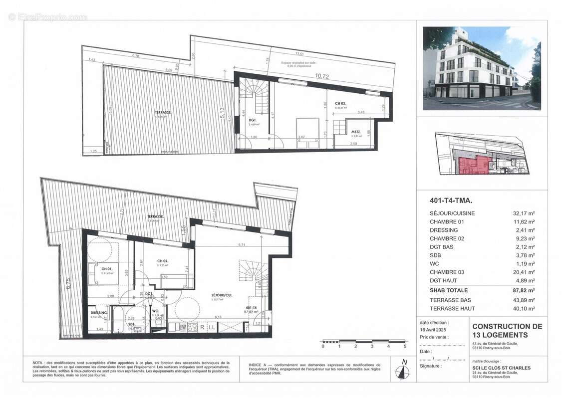 401-T4-PMR-variante - Appartement à ROSNY-SOUS-BOIS