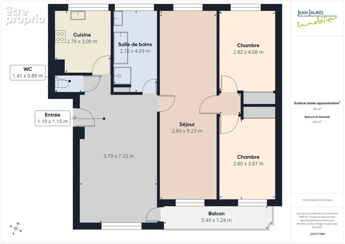 Appartement lumineux de 94 m2   5ᵉ étage avec ascenseur, balcon et climatisation - photo 12