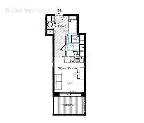 Appartement 25 m² à Saint-Etienne-De-Tinee  - photo 2