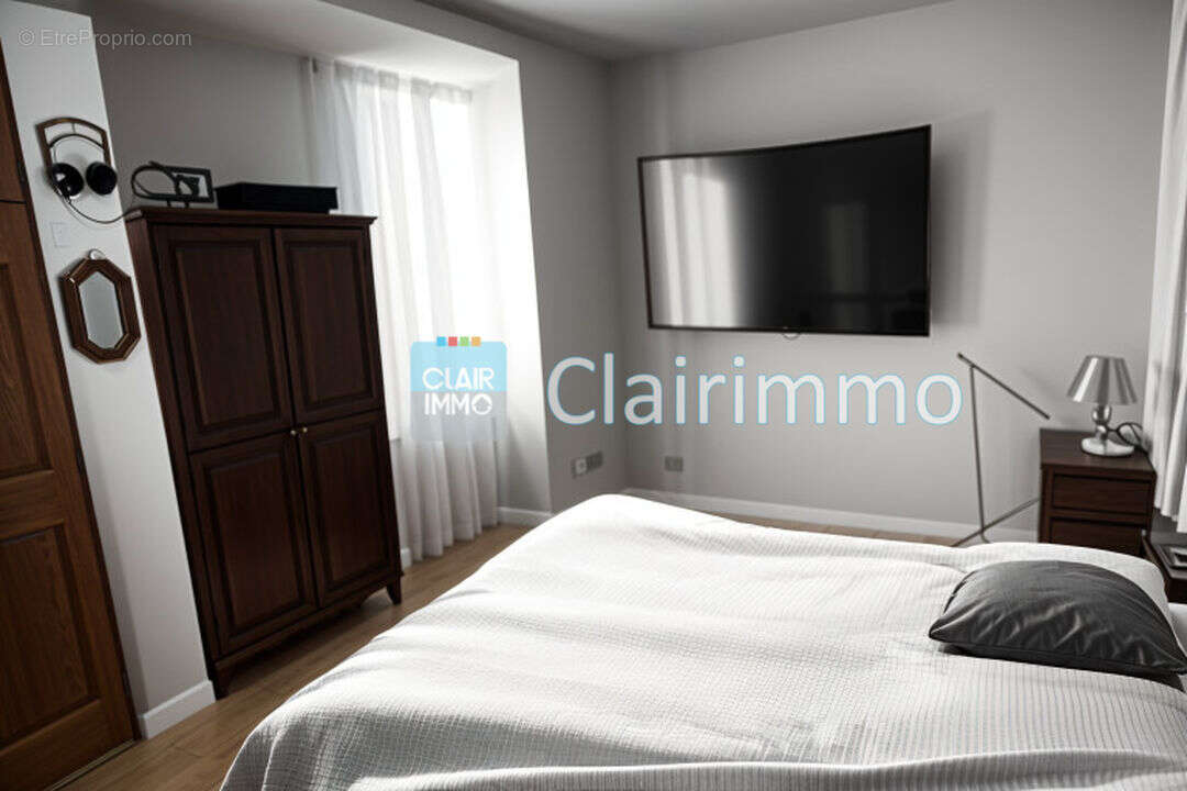 Grande chambre contemporaine avec équipements modernes - Maison à MARTIGUES