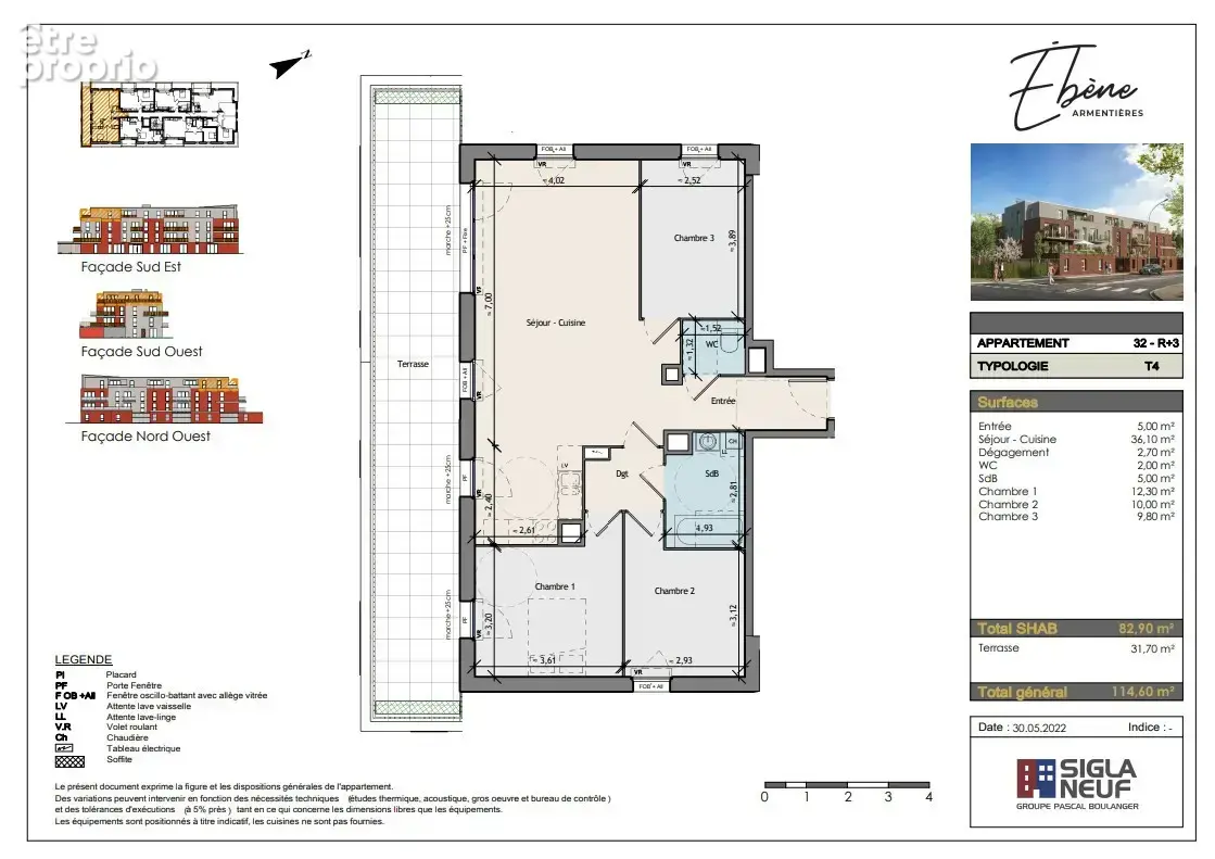 Appartement Armentières T4 NEUF de 77m² - photo 5