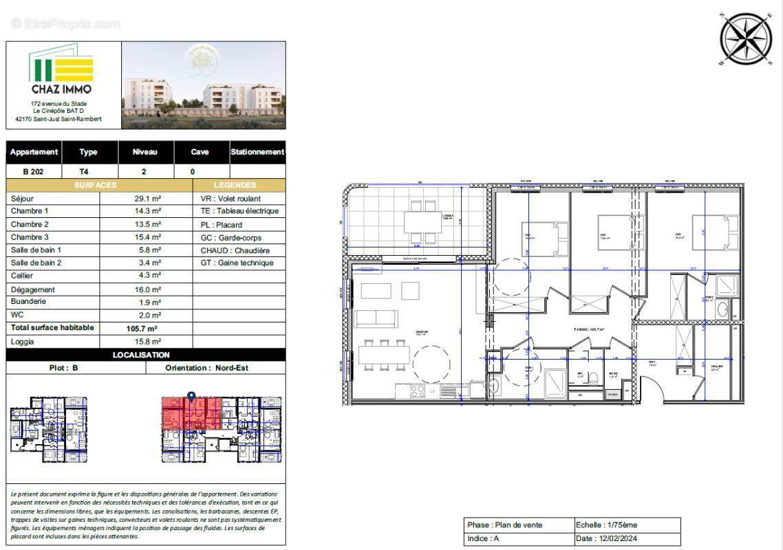 Appartement à LE COTEAU