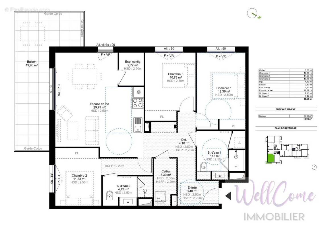 Appartement à CHALLES-LES-EAUX