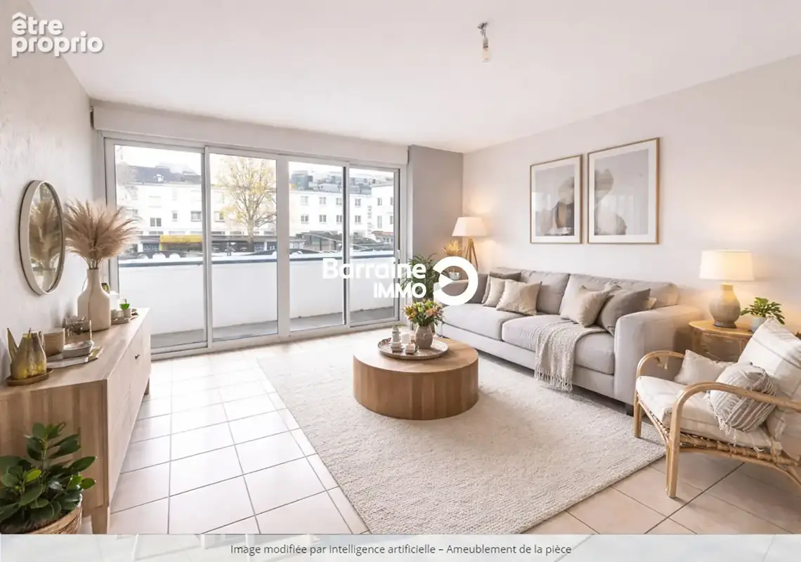 A vendre lorient hyper centre - appartement t3 68 m²-ascenseur balcon - photo 4
