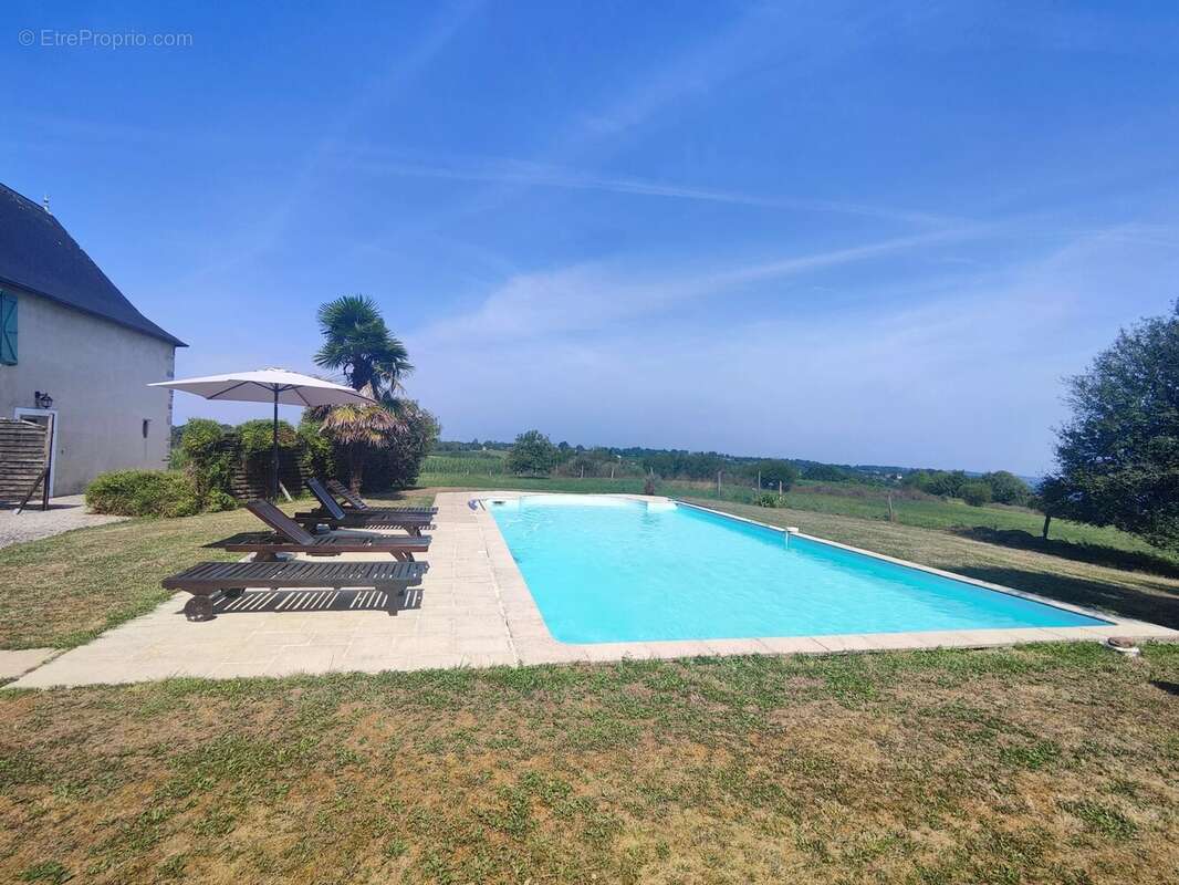 Ferme béarnaise rénovée avec gîte, piscine et vue sur les Pyrenénées - photo 9