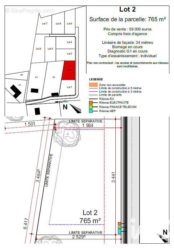 Terrain 765 m² à Dampleux  - photo 2