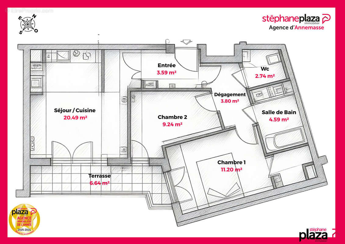 Appartement Ferney Voltaire 3 pièce(s) - photo 15