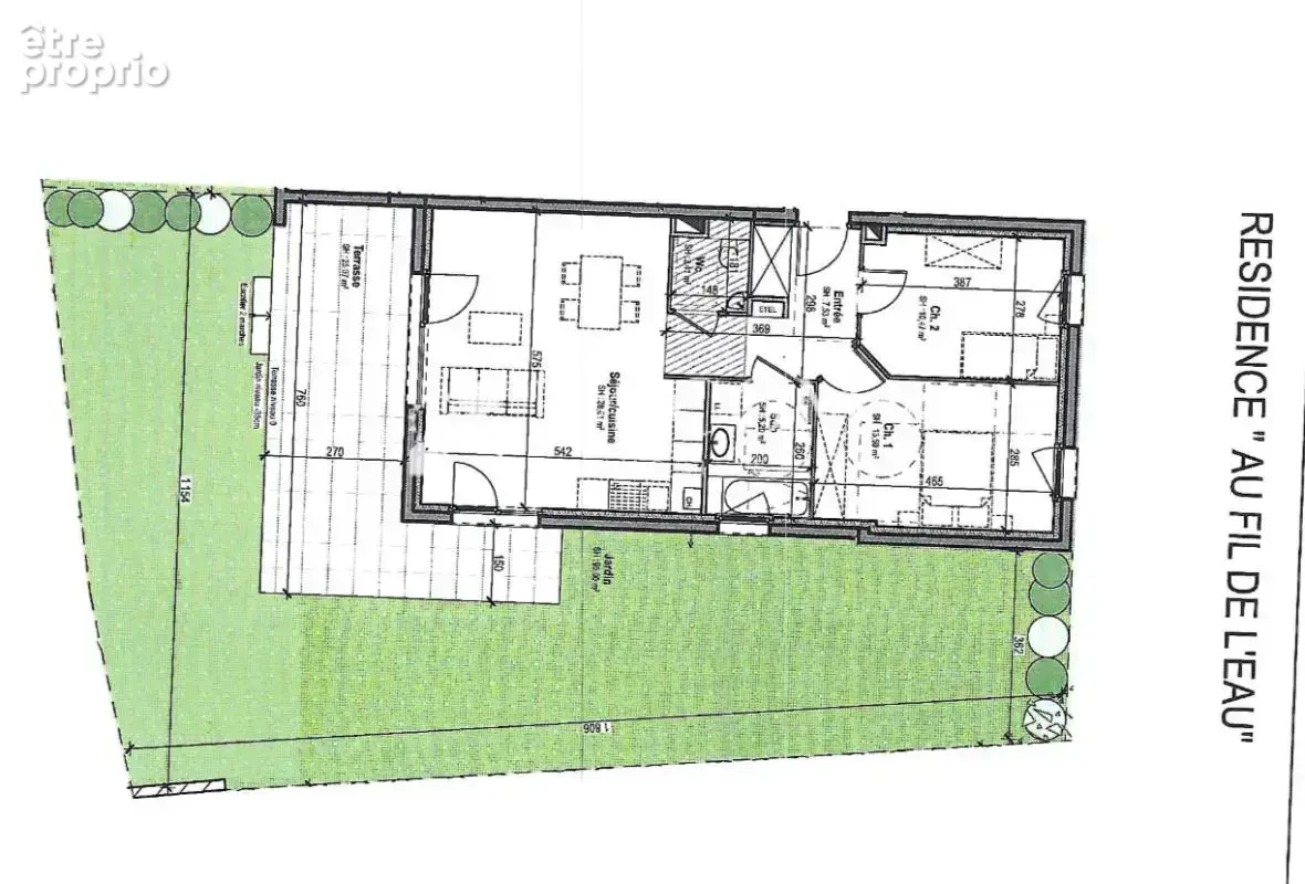 3%COM Magnifique Rez de jardin neuf 2024 au centre  de BRUMA - photo 6