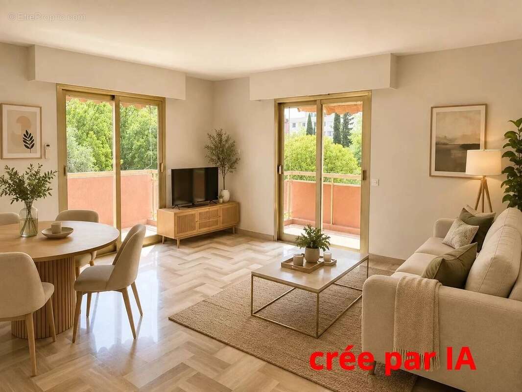 Cannes –anglais/carnot - 3 pièces 66m2 - 2 terrasses 25 m2 - parking sous-sol - cave - climatisation - photo 2