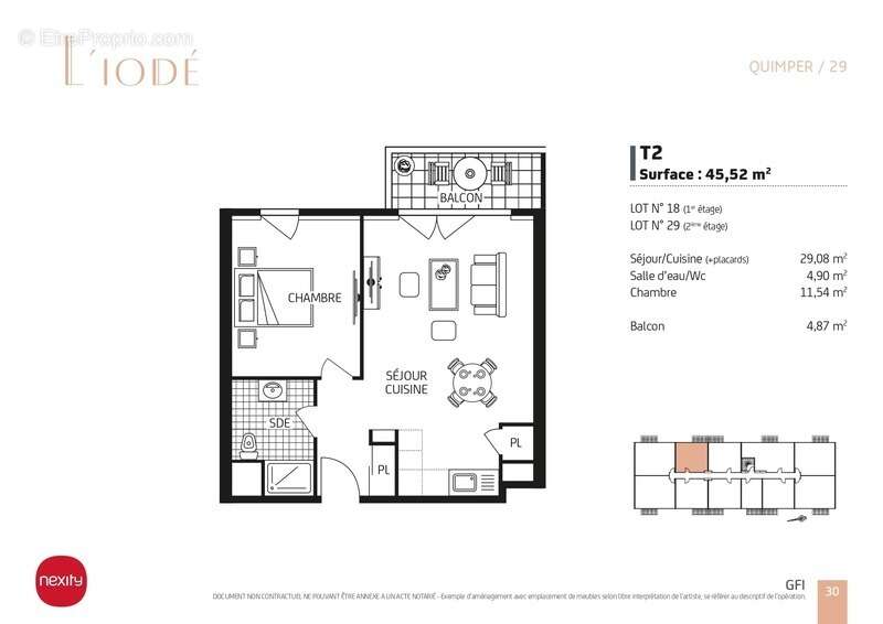 Appartement à QUIMPER