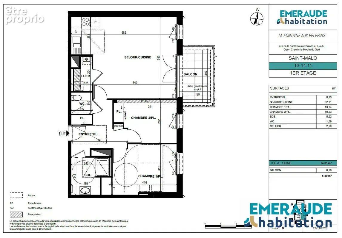 Photo Appartement à Saint-Malo au prix de 234 000€